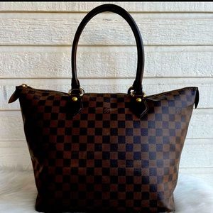LOUIS VUITTON Saleya MM Damier Azur Neverfull Shoulder Bag Shopper Tote Ebene
